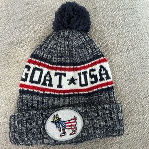 Goat USA LAX lacrosse NEW winter beanie hat navy